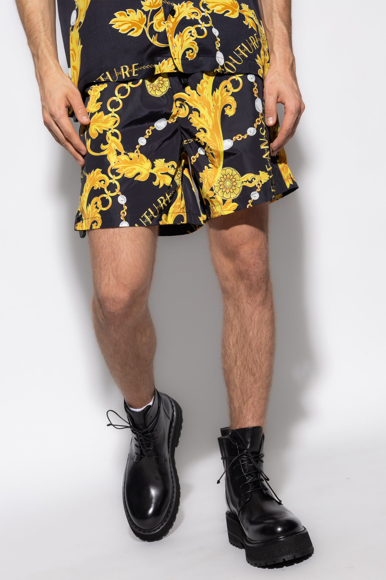 【関税&送料込】Versace Jeans Couture Cycling Shorts With Lo Versace Jeans Couture Logo Cycling Shorts | italist, ALWAYS